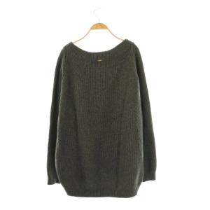MUSE de Deuxieme Classe OLBIA アゼプルオーバー ニット セーター 長袖 ウール カシミヤ混 シルク混 グレー /NR OS