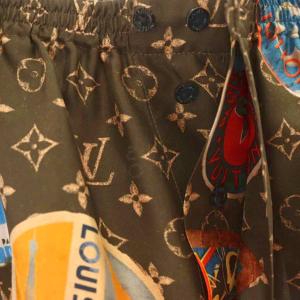 LOUIS VUITTON 24AW シルク エリゼパレス ボクサー ショートパンツ 36 ブラウン