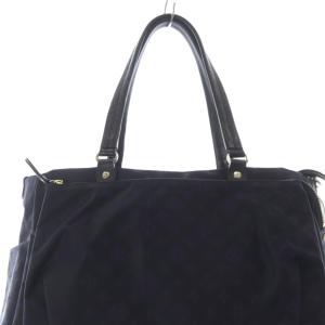 russet ナイロン 総柄 トートバッグ ハンドバッグ 紺 ネイビー /SR