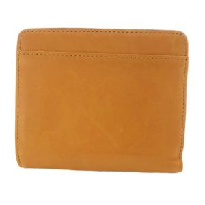 genten レザー L字ファスナー 馬モチーフ刻印 二つ折り財布 茶色 ブラウン /SR