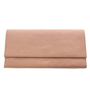 レザー 長財布 ロゴ ピンク /SR