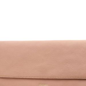 genten レザー 長財布 ロゴ ピンク /SR