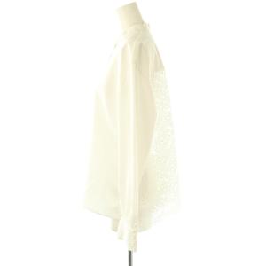 theory luxe 24SS LUXE COTTON LILA L シャツ ブラウス バックレース 前開き 38 白 /CX