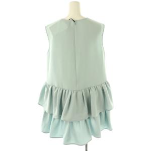 Aveniretoile 25SS ダブルクロスティアードブラウス プルオーバー フリル 36 水色 /CX OS