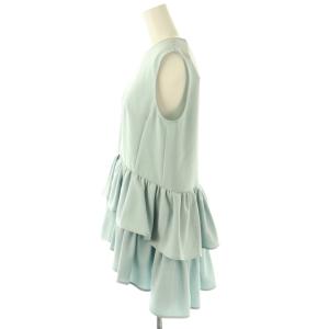 Aveniretoile 25SS ダブルクロスティアードブラウス プルオーバー フリル 36 水色 /CX OS