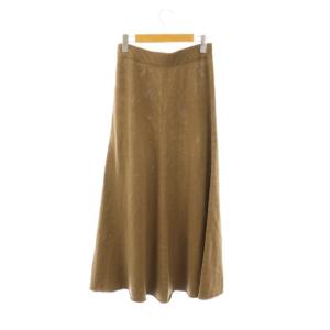 Deuxieme Classe 25SS Fascinating スカート フレア マキシ ロング 36 茶 ブラウン /AT OS