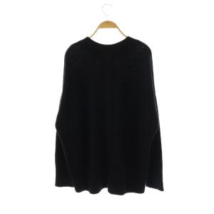 Theory Clean Cottoncash Line Stitch Po ニット セーター 長袖 S 黒 ブラック