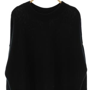 Theory Clean Cottoncash Line Stitch Po ニット セーター 長袖 S 黒 ブラック