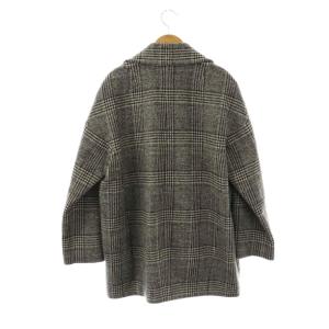 TOMORROWLAND collection 24AW ウールカシミヤグレンチェック ショートコート 36 ブラック