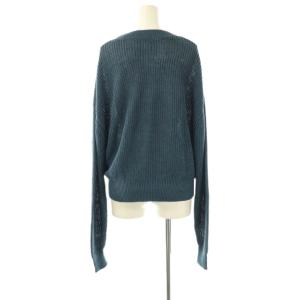L'Appartement 23SS リネンボーイズニット セーター 長袖 ブルー /DF OS