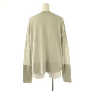 L'Appartement 23SS スリットスリーブニットプルオーバー ライトグレー /DF OS