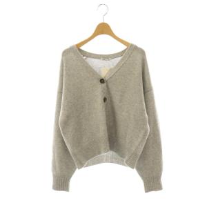 Fiocco Vネック カーディガン グレー