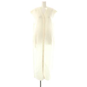 25SS Sleeveless ワンピース ロング リネン オフホワイト /DO OS