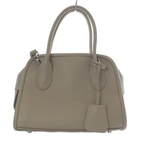 Whim Gazette WhimGazette ハァウ Hoaw ミニボストンバッグ ハンドバッグ ショルダーバッグ 2way 斜め掛け レザー ライトグレー