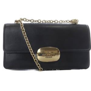 エライザ フラップ クロスボディバッグ ショルダーバッグ ワンショルダー 斜め掛け レザー ブラック CP008