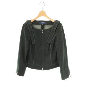 ショルダーベルト カメリアジップジャケット ノーカラー 38 紺 ネイビー /AT OS