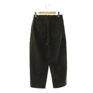 MARGARET HOWELL 24AW FLANNEL WOOL パンツ テーパード 1 カーキ /HK OS