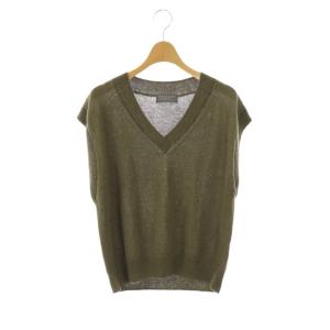 25SS LINEN COTTON SILK ニットベスト リネン 2 カーキ /HK OS