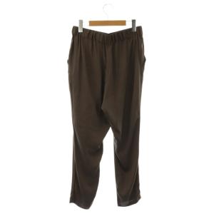 MUSE de Deuxieme Classe シルクサテンパンツ テーパード イージー F 茶 ブラウン /AT OS