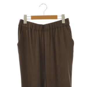 MUSE de Deuxieme Classe シルクサテンパンツ テーパード イージー F 茶 ブラウン /AT OS