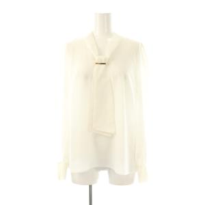 23SS メタルプレートボウタイブラウス シャツ 38 ホワイト /ES OS