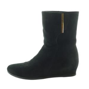 コレクション Collection ショートブーツ スエード 25.5?p 黒 ブラック /SS OS