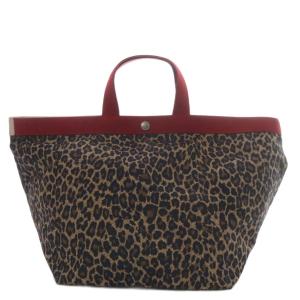 725FO 舟型トートL ドラジェタグ レオパード ブラウン