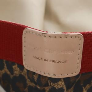 Hervé Chapelier 725FO 舟型トートL ドラジェタグ レオパード ブラウン