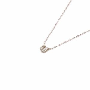 ホースシュー ネックレス ペンダント K10 ダイヤ0.01ct ピンクゴールド /SR
