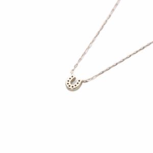 ete ホースシュー ネックレス ペンダント K10 ダイヤ0.01ct ピンクゴールド /SR