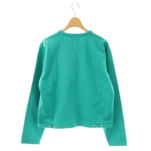 agnes b. コットン メルトン カーディガンプレッション 長袖 スナップボタン 2 緑 /NR OS