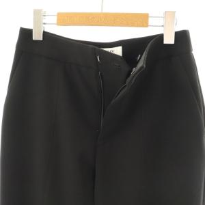 Loulou Willoughby 25SS ダブルクロスバックスリットパンツ テーパード ジッパーフライ 2 黒 /NR OS