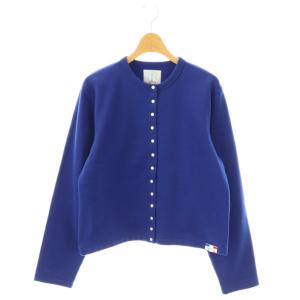 コットン メルトン カーディガンプレッション 長袖 スナップボタン 2 青 /NR OS