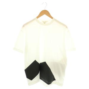 Tシャツ カットソー フェイクレザー XS 白 黒 AD2024 GN-T018 /CX OS