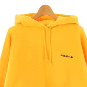 BALENCIAGA ロゴスウェットフーディー プルオーバー XS イエロー 528355