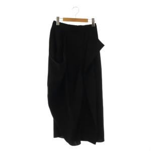 24SS DRAPE COCOON SKIRT 36 ブラック