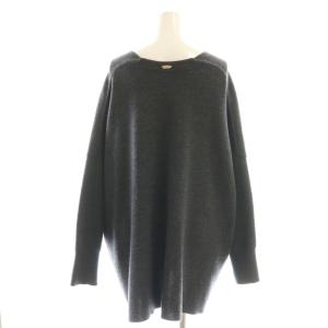 MUSE de Deuxieme Classe スムースニット Vネックプルオーバー セーター 長袖 グレー /DF OS