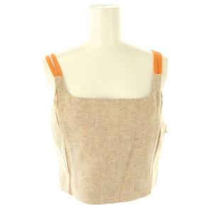 HEMP SUITING BUSTIER TOPトップス 34 ベージュ