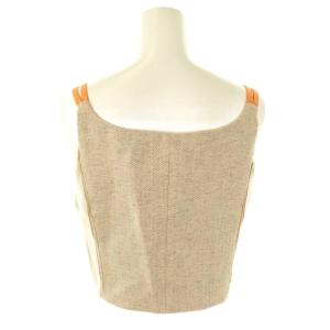FUMIKA_UCHIDA HEMP SUITING BUSTIER TOPトップス 34 ベージュ