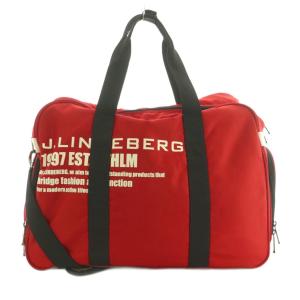 J.LINDEBERG 2way ボストンバッグ ショルダーバッグ レッド 赤 アイボリー グレー /MI OS AD ユニセックス