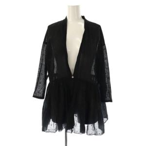 カットドビー ギャザーカーディガン 2 ブラック /ES OS