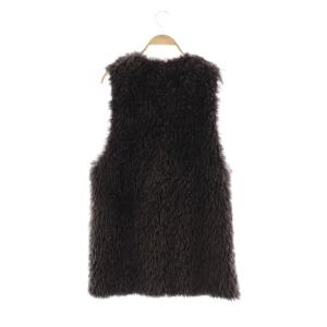 JOURNAL STANDARD エコファーベスト ロング チャコールグレー /DO OS SH