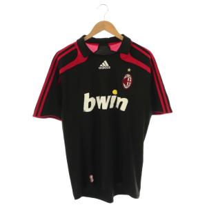 07年 AC ミラン ユニフォーム シャツ Tシャツ カットソー プルオーバー 0 黒 赤 AZB001