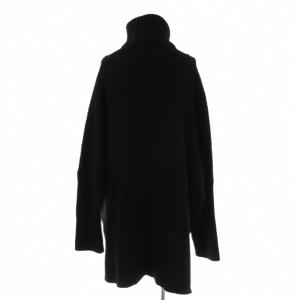 EVERYDAY I LIKE Oversized rib タートルネックプルオーバー ニット セーター 長袖 ブラック /HK OS