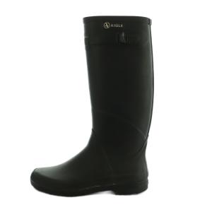AIGLE シャンタベル ロングレインブーツ ラバーブーツ 38 24.0cm 黒 104253 /MI OS