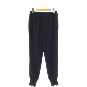 × コルピエロ Col Pierrot ジョーゼットスソリブパンツ テーパード 36 紺 /NR OS
