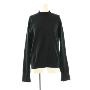 ボトルネックニットプルオーバー 長袖 ブラック /DF OS