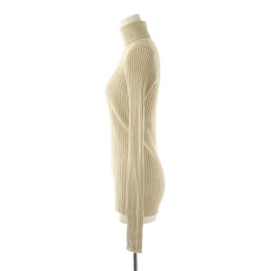 L'Appartement リブタートルネックニット プルオーバー 長袖 ベージュ /DF OS