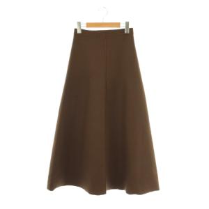 Flare スカート ロング ニット 34 ブラウン /DF OS