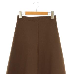 L'Appartement Flare スカート ロング ニット 34 ブラウン /DF OS